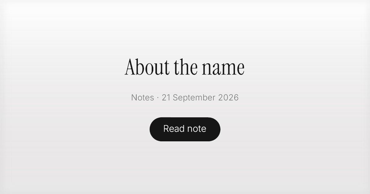 About the name